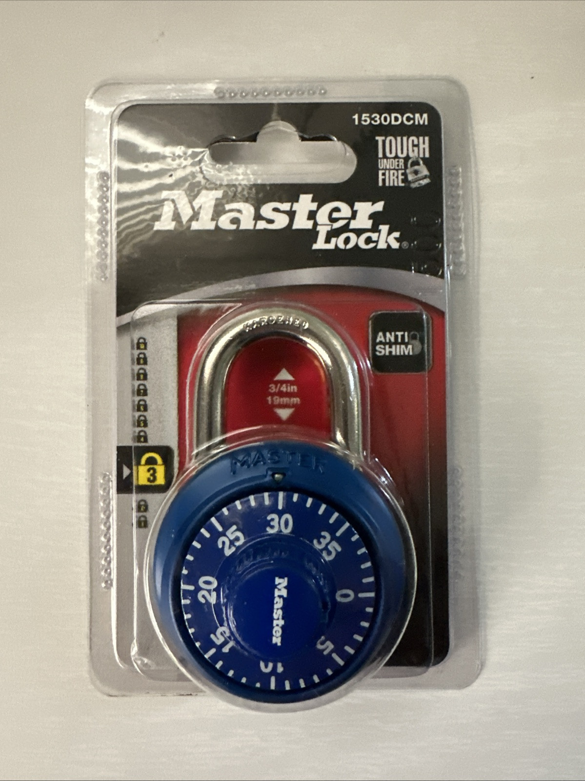 Master lock Combination Padlock Master Lock Anti Shim Blue 1530DCM new