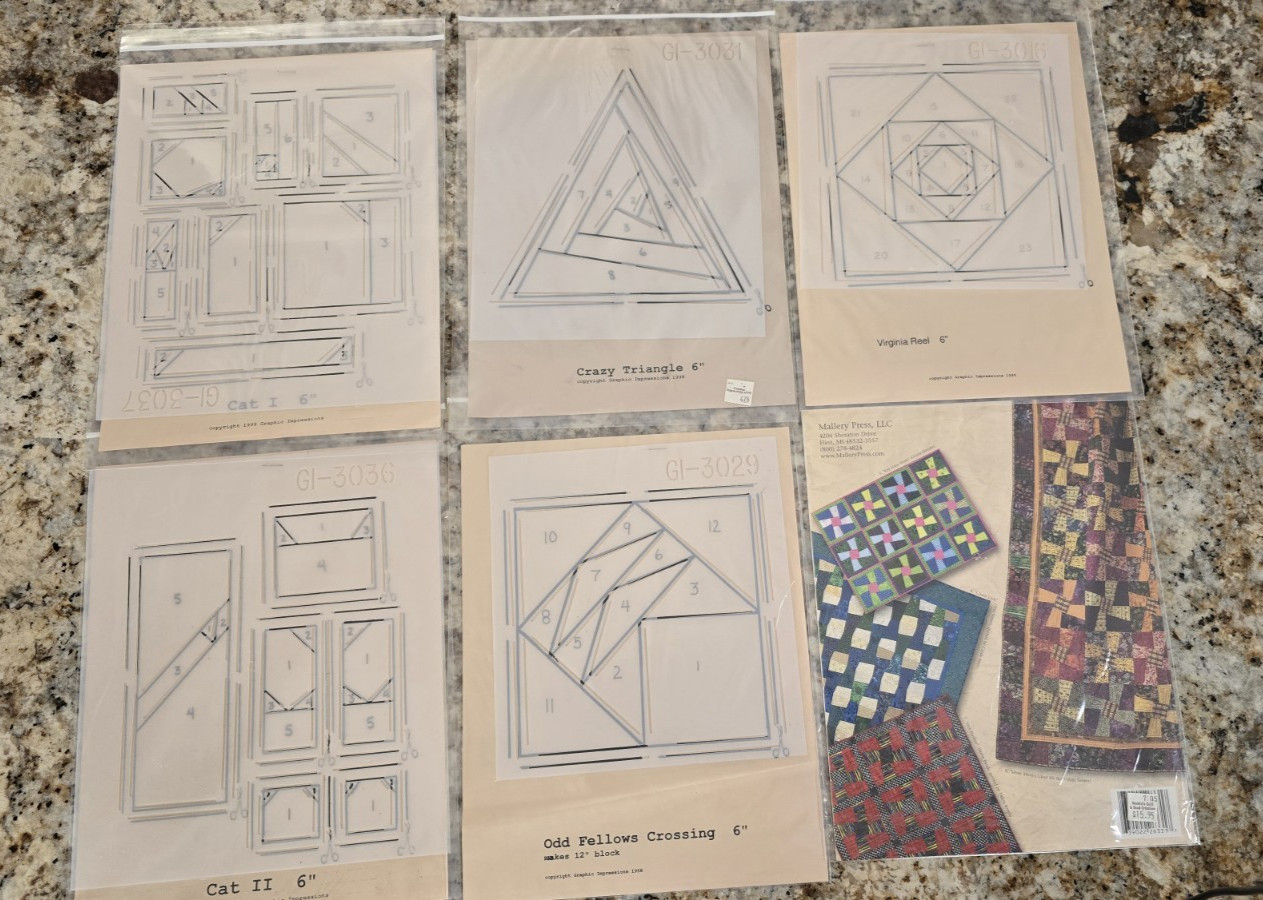 Foundation Impressions Quilt Stencils Twisted Sister Rotary Template & Pattern