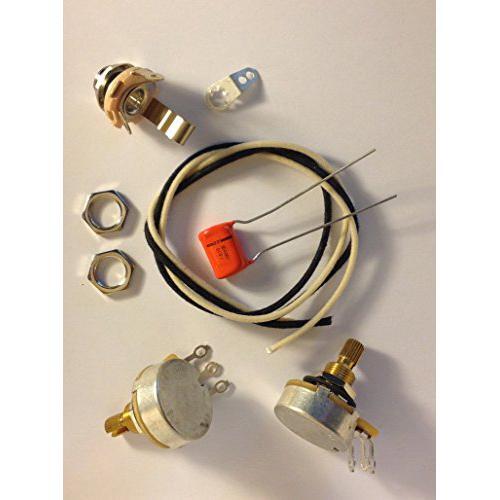 Wiring Harness Kit For P Bass 500k CTS 450G Knurled Pots .1uf 225P Orange Drop
