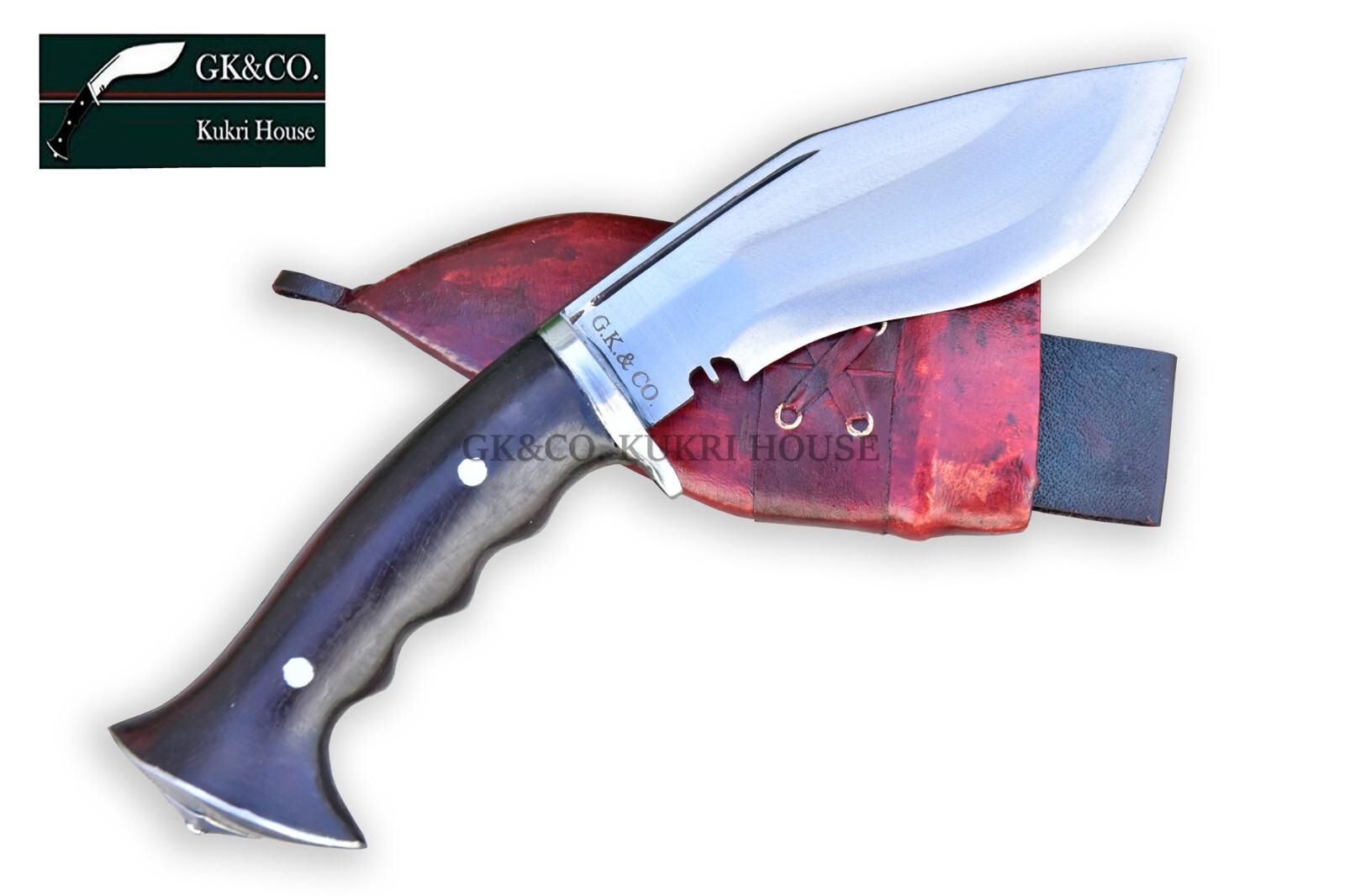 5" blade Iraqi Panawal Angkhola Red Gripper Handle working kukri HandmadeGK & CO