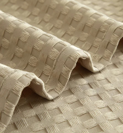 4 Pc Bath Set - Curtain, Liner, Hooks, And Bath Mat - Taupe