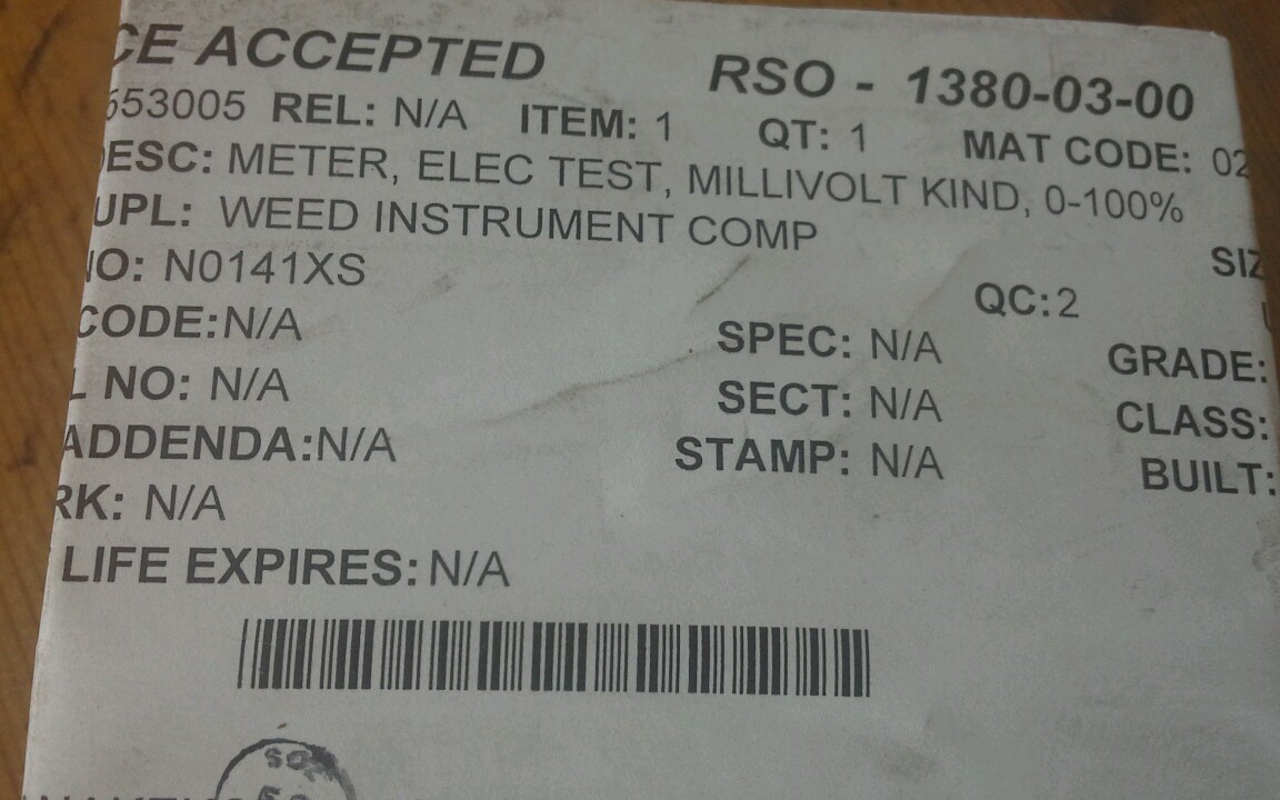 Foxboro N0141XS 0-100 % Meter