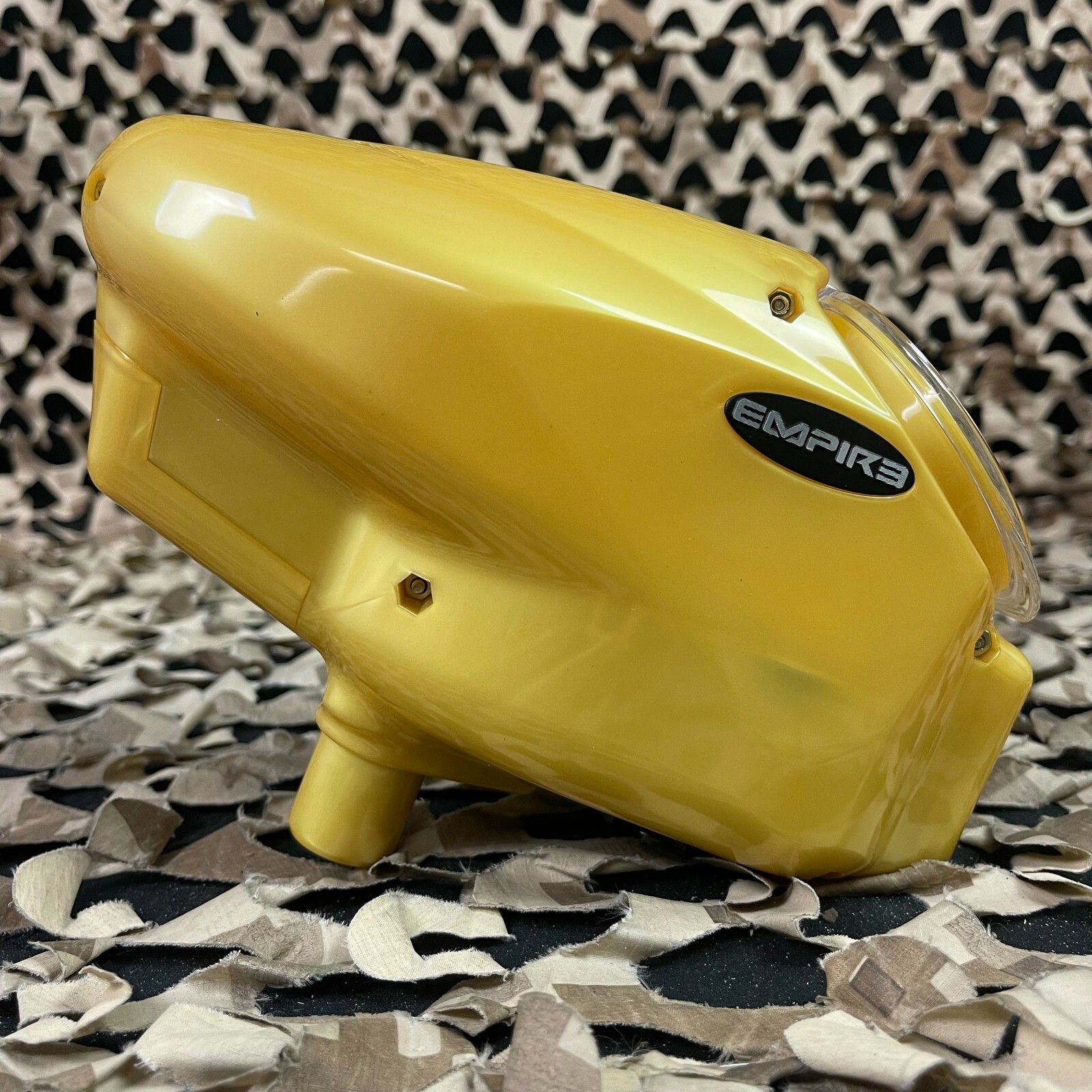 NEW Empire Halo Too Paintball Hopper w/ Built-In Rip Drive - Pearl Yellow