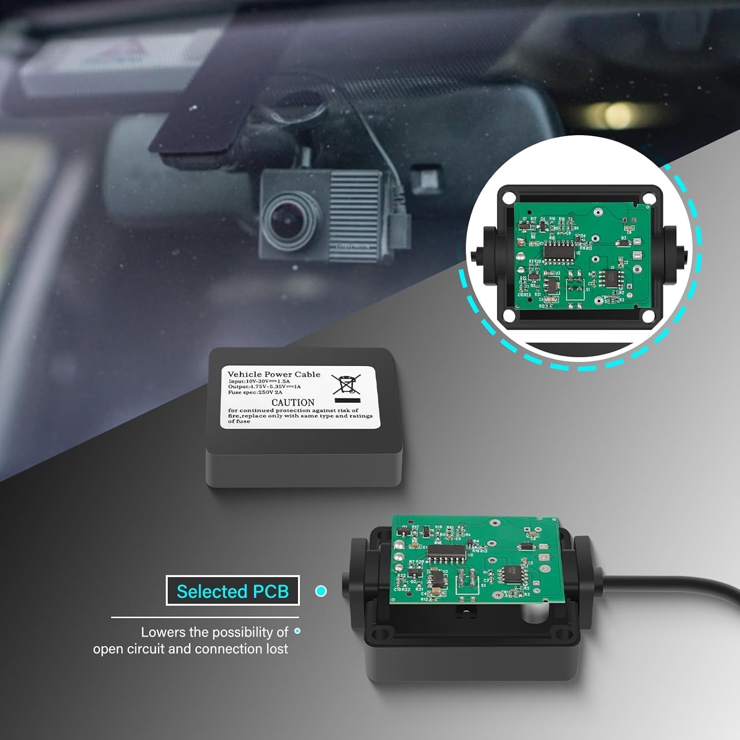 Replace For Garmin Dash Cams Parking Mode Cable 010-12530-03 12V