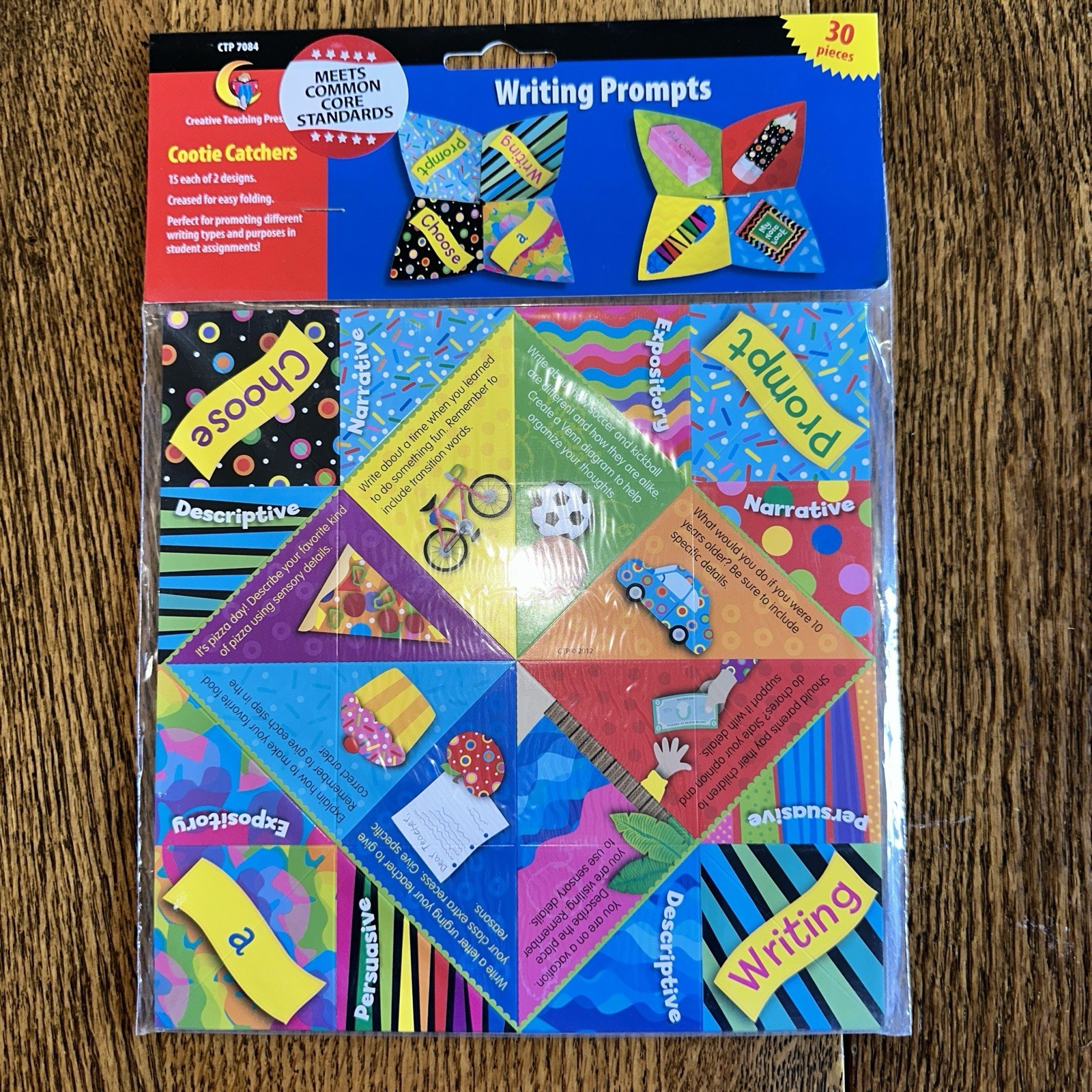 Writing Prompts Cootie Catchers Poppin Patterns 30 Classroom Set New Dopamine