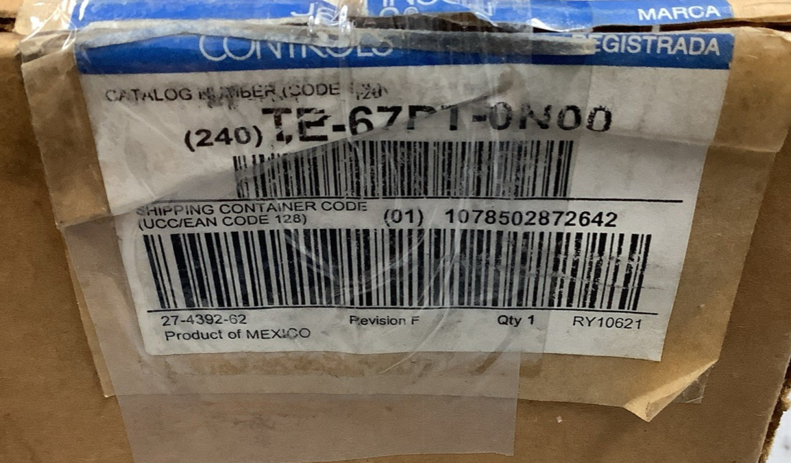 Johnson Controls TE-67PT-0N00 HVAC Temperature Sensor (B646)