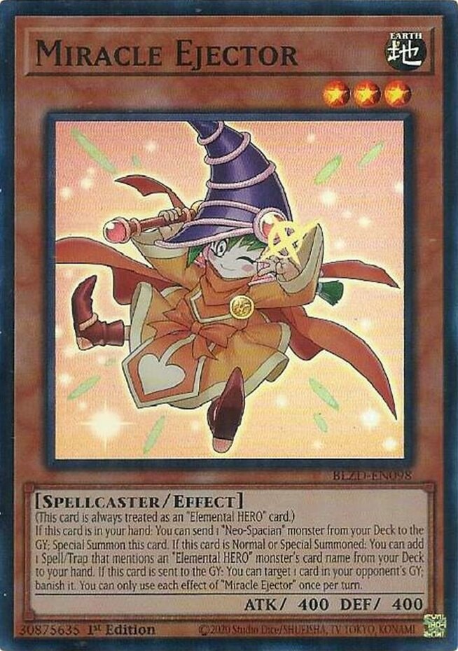 Miracle Ejector - BLZD-EN098 - Super Rare - 1st Edition Near Mint, English Yugio