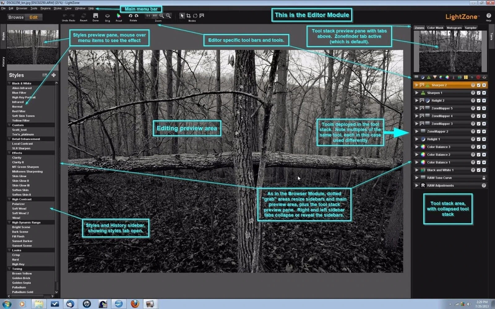 Pro Digital Photo Camera RAW Image Editing LightZone Software 2026 - Windows Mac