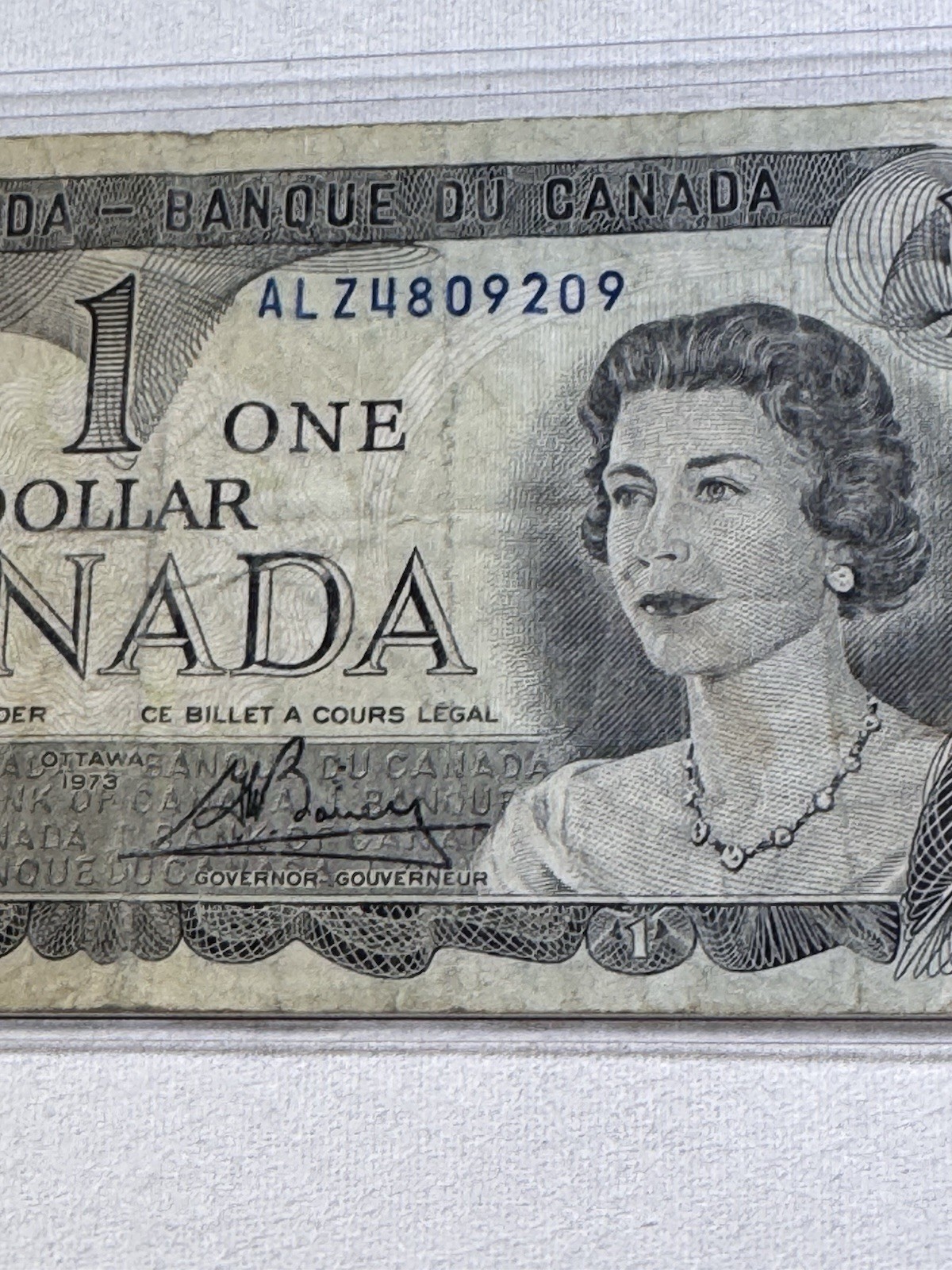 1973 Canada 1 Dollar Banknote Crow Bouey P# 85c