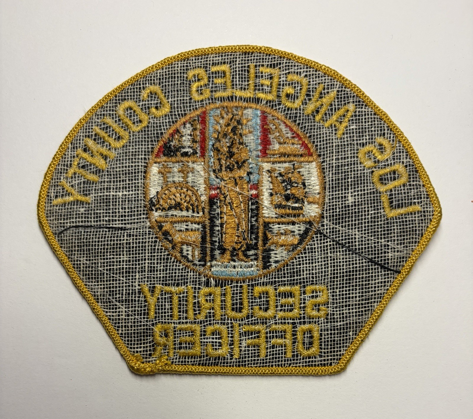 VINTAGE CA CALIFORNIA LOS ANGELES COUNTY SECURITY OFFICER PATCH #D26