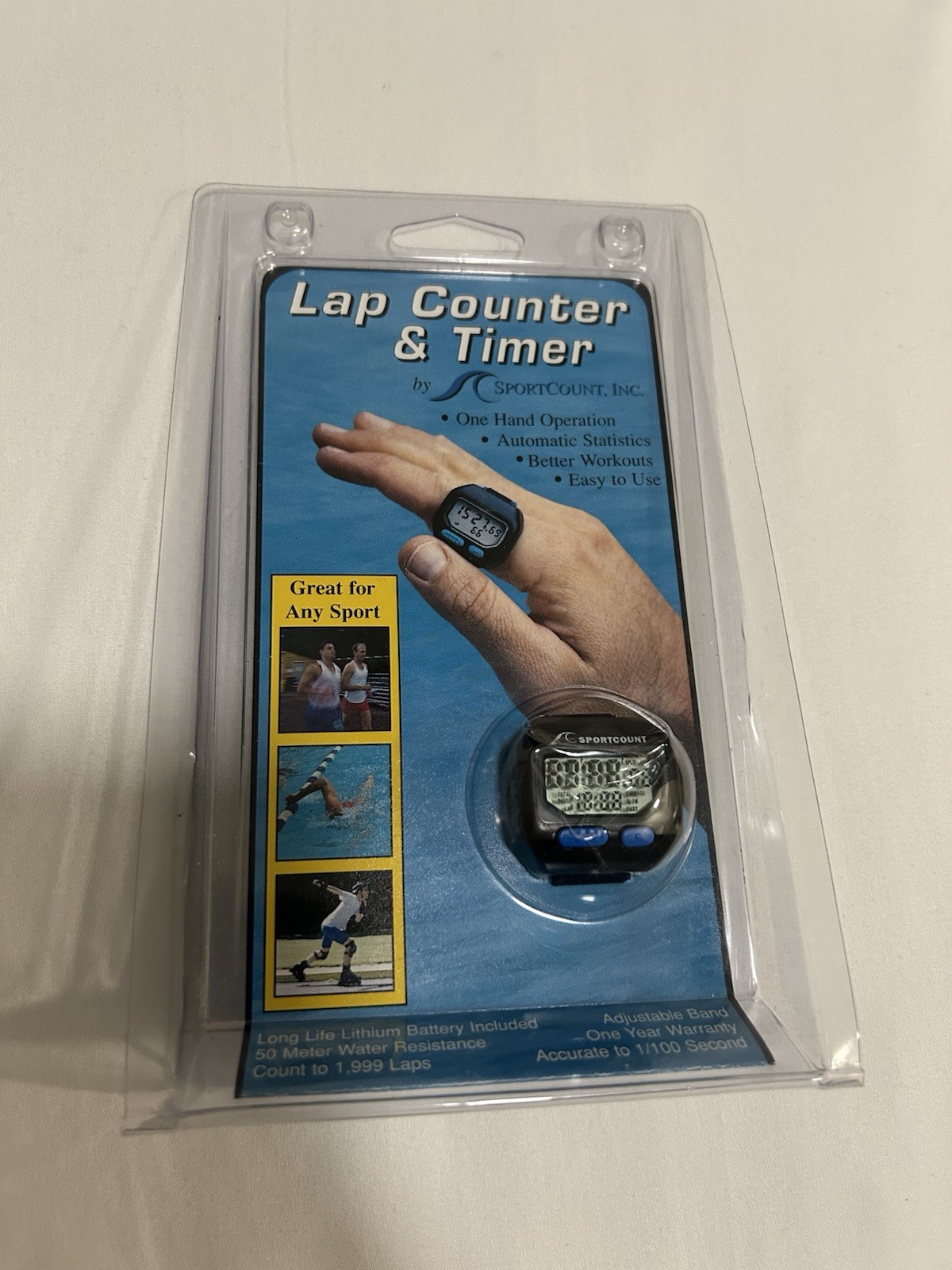 SPORTCOUNT Waterproof Ring Lapcounter Stopwatch Timer - Swim Run USRPT