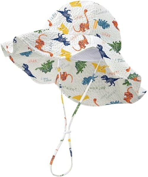Baby Sun Hat Toddler Girl Beach Hat Sun Protection 0-6 Months Dinosaur