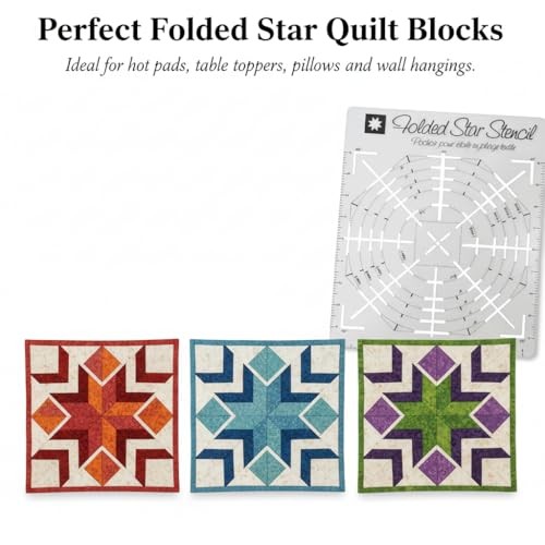 Folded Star Guide Stencil, Premium Quilting Template for DIY Fabric Projects,