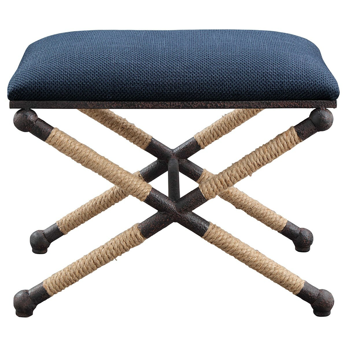 FIRTH IRON & ROPE 24" COASTAL DECOR INSPIRED ACCENT BENCH UTTERMOST 23598