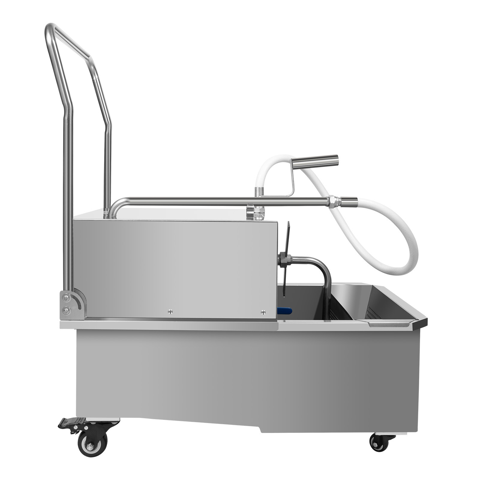 55L Commercial Oil Filler Machine Cart Mobile Fryer Oil Filter Machine Separator