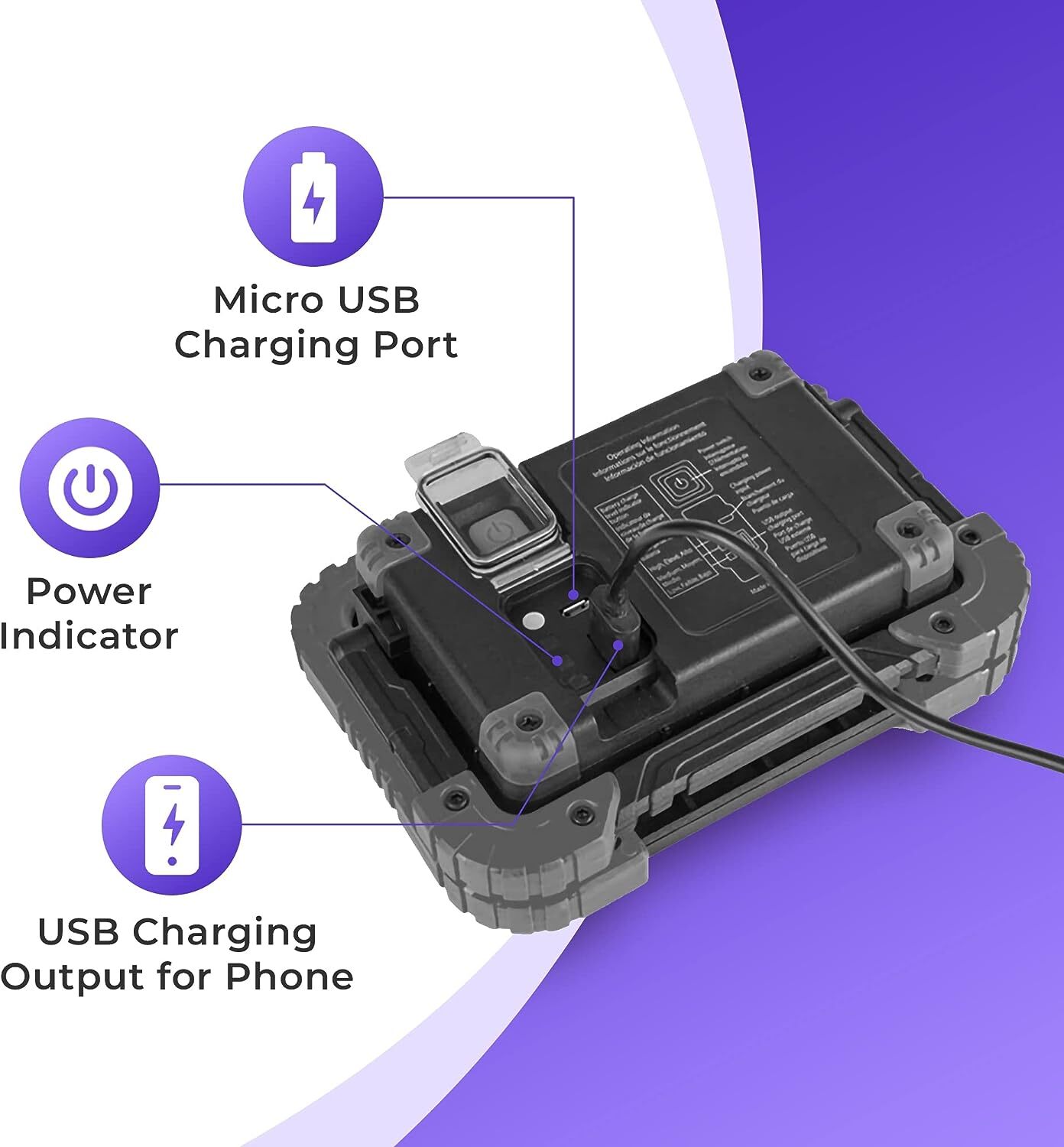 Neonic Rechargeable UV LED Black Light Battery Powered Blacklight Cordless 395