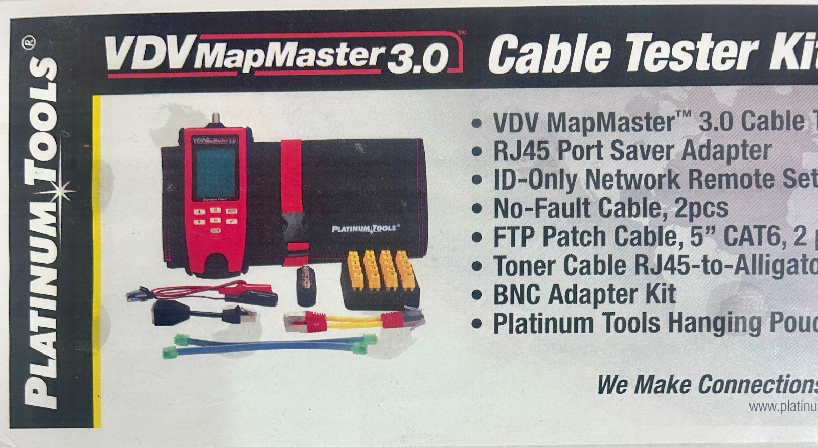 Platinum Tools T130K1 Platinum Tools logo VDV MapMaster 3.0 Cable Tester Kit, Ne