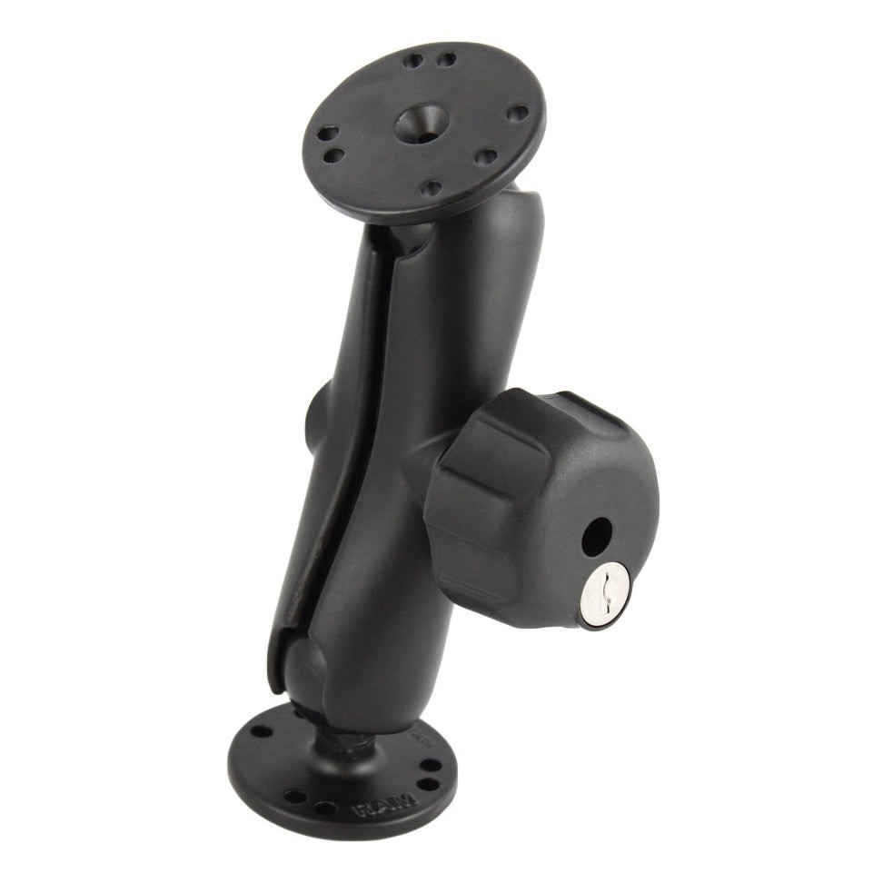 RAM-101U-L  RAM Double Ball Mount with Key Lock Knob - C ...