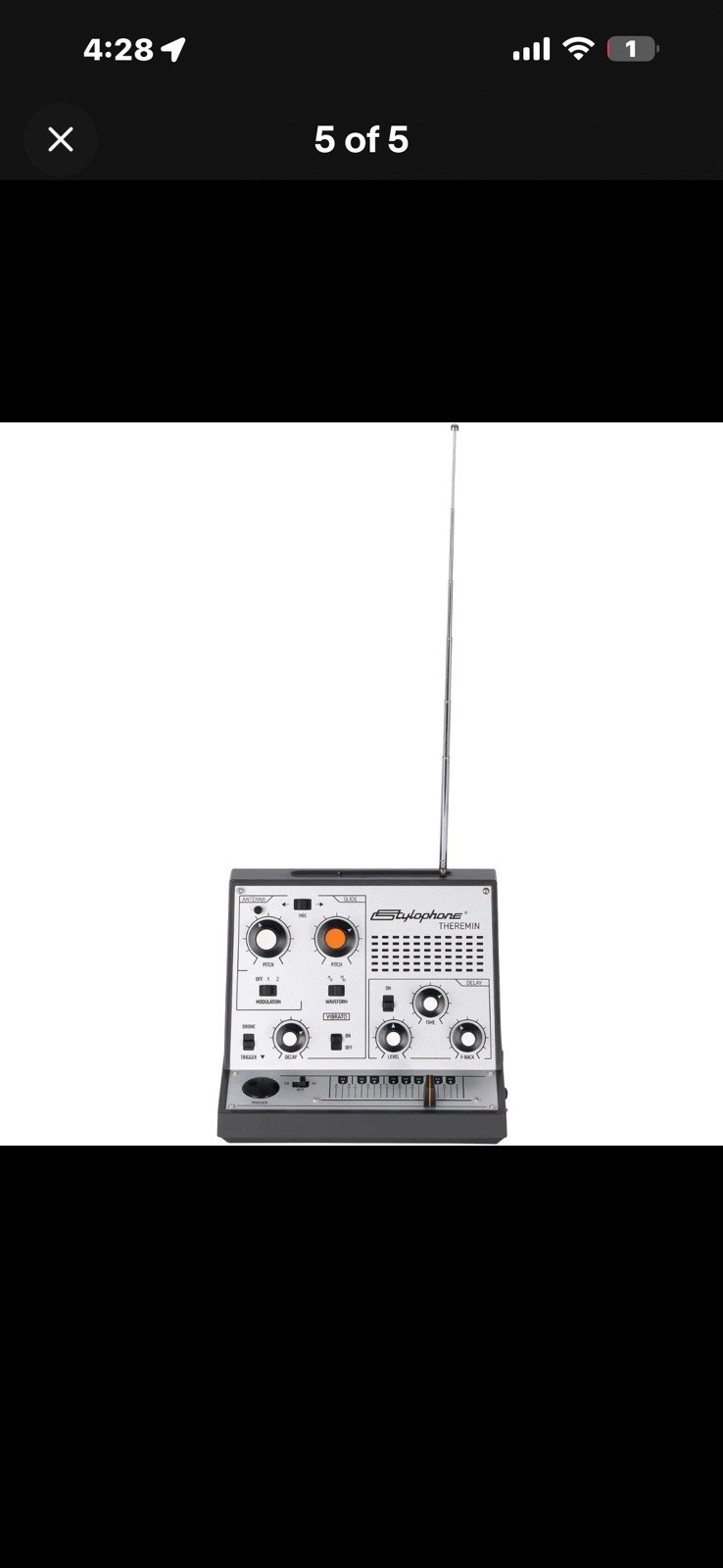 Stylophone Theremin Portable Touch Sensitive Synthesizer