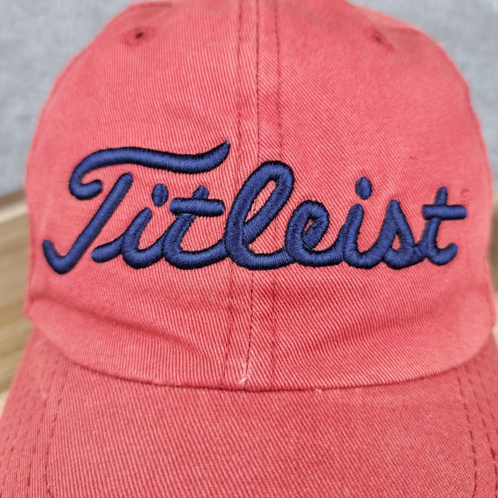 Titleist Hat Cap Strap Back Red Blue Golf Golfer Logo Mens