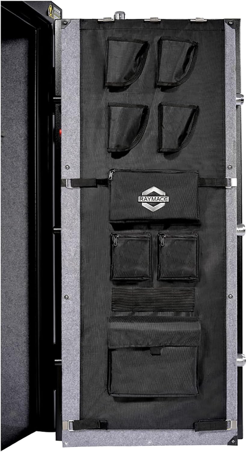 Gun Safe Door Panel Organizer Adjustable w Pistols holsters Documents Storage