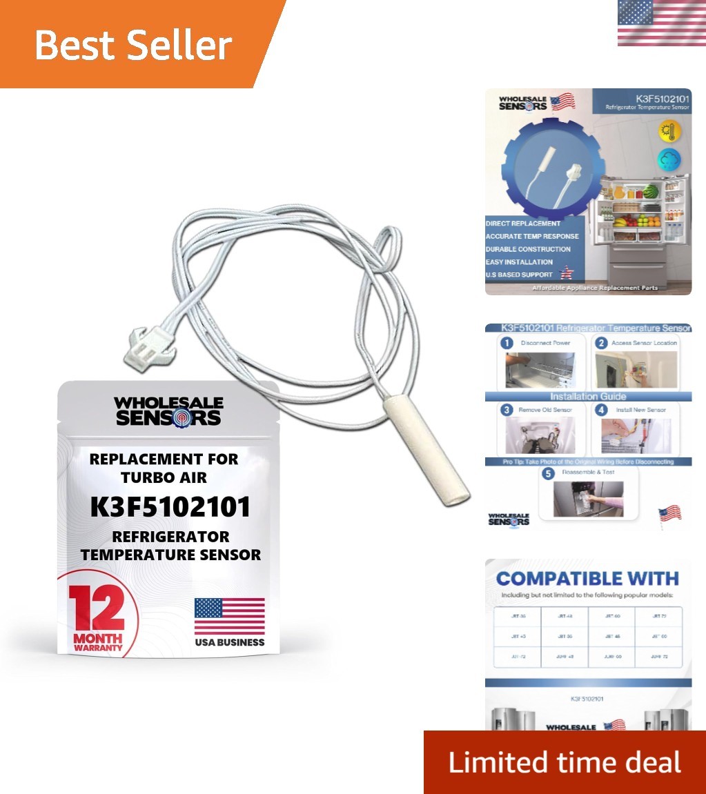 Replacement Turbo Air Refrigeration Temperature Sensor 12- USA Support