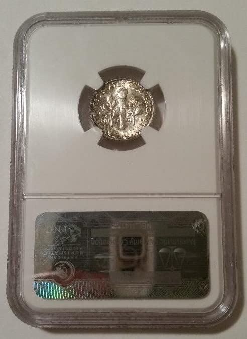 1954 Roosevelt Dime MS66 NGC Toning