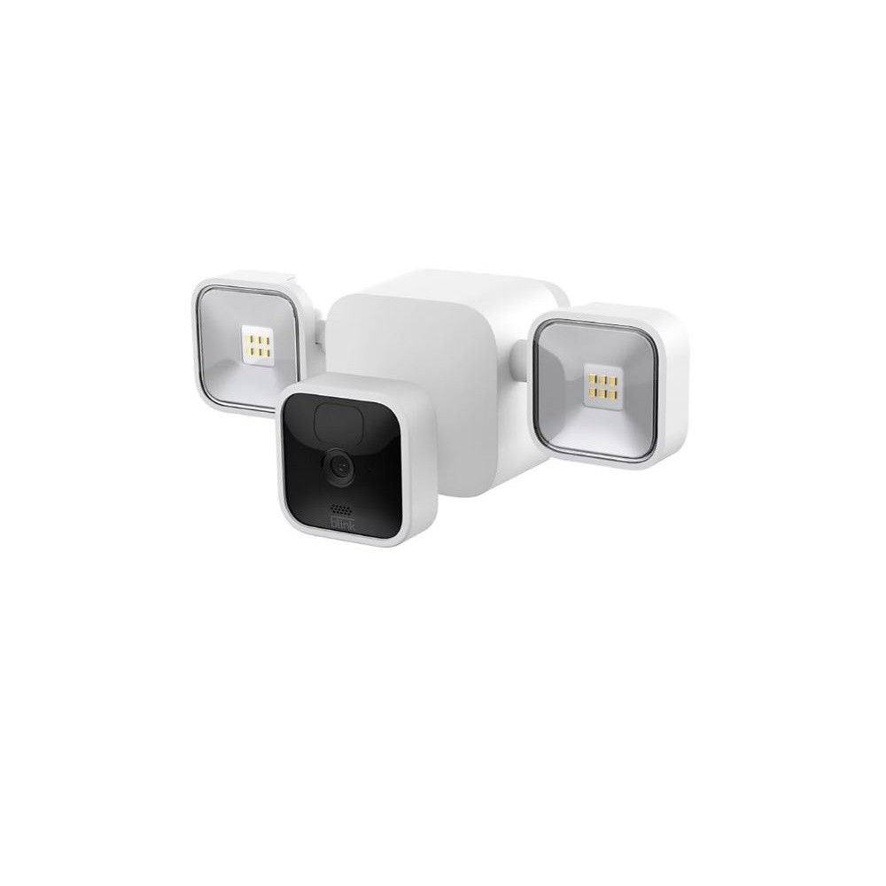 Blink Wired Floodlight Camera with Mini 2 Camera, Weather Resistant 13' Power Ad