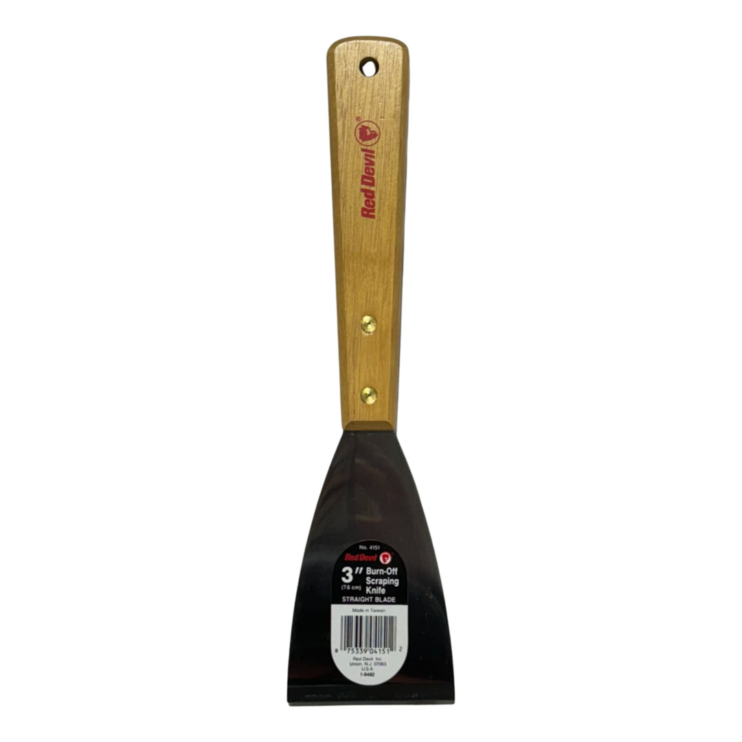 Red Devil 3" Burn-Off Scarping Knife Straight Blade 4151