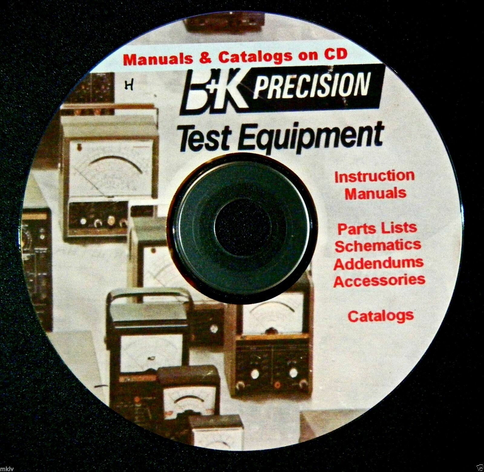Over 150 - B&K BK Precision Manuals, Schematics & Catalogs (pdf files) on a CD