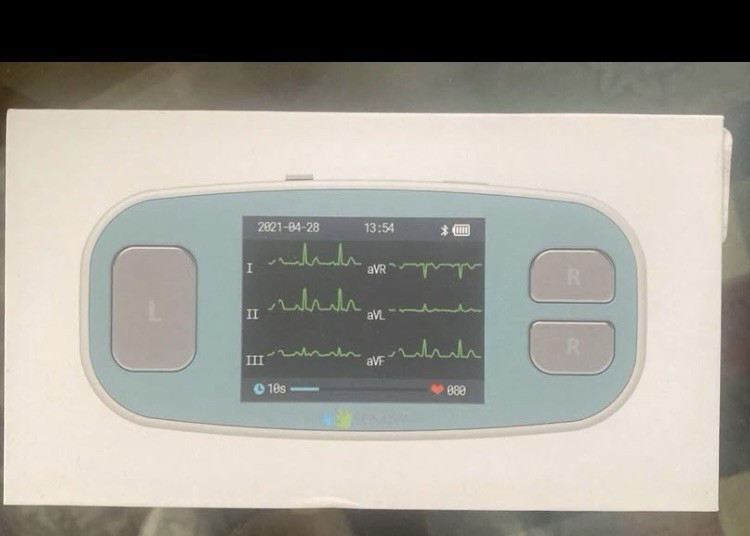 EMAY 6Leads Portable ECG Monitor Record ECG and Heart Rate in 6 Channels