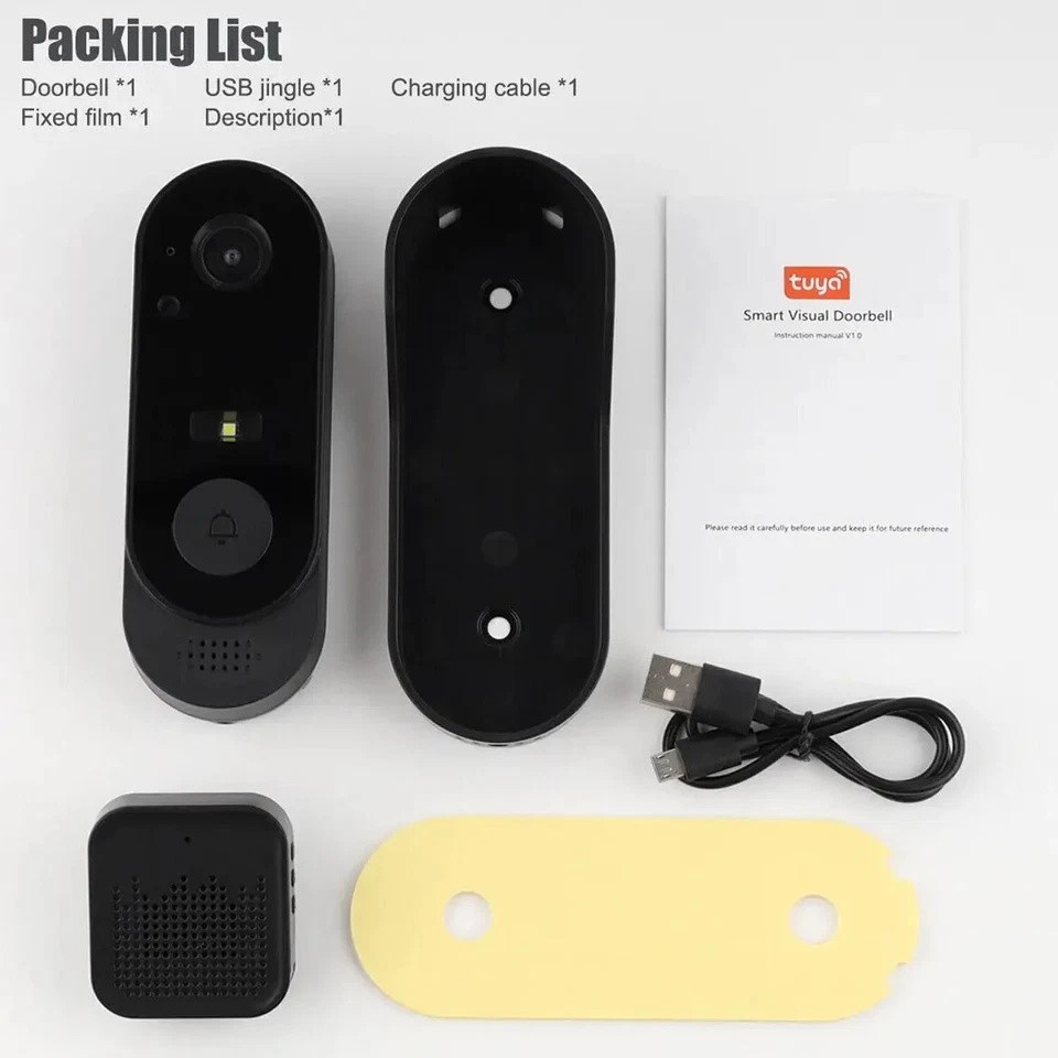 Smart Wireless WiFi Doorbell Camera Phone Door Ring Video Intercom Security Bell