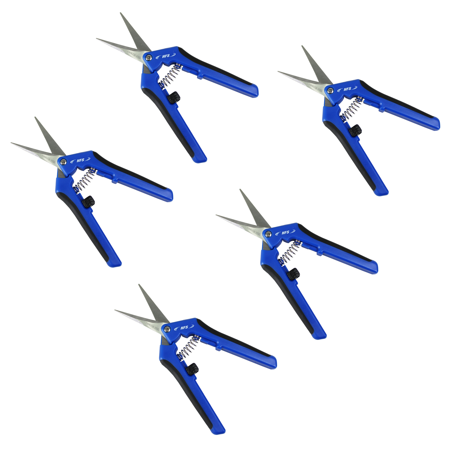 HFS 5PC Softouch Micro-Tip Pruning Snip, Leaf Trimmer, ScissorQuick Pruning Snip