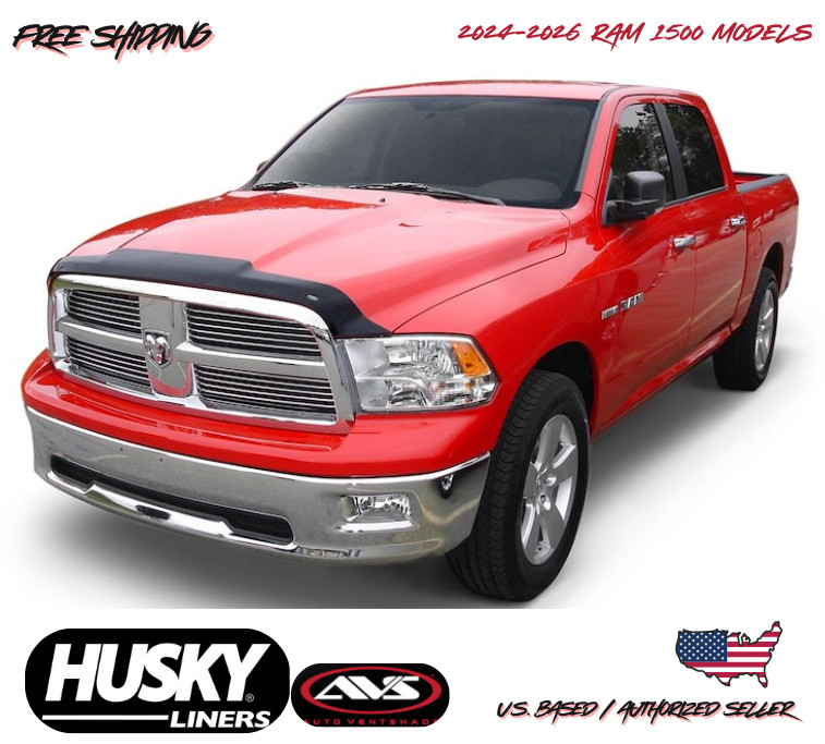 2019-2023 Ram 1500- New Models Aeroskin Low Profile Hood Shield Protector Husky