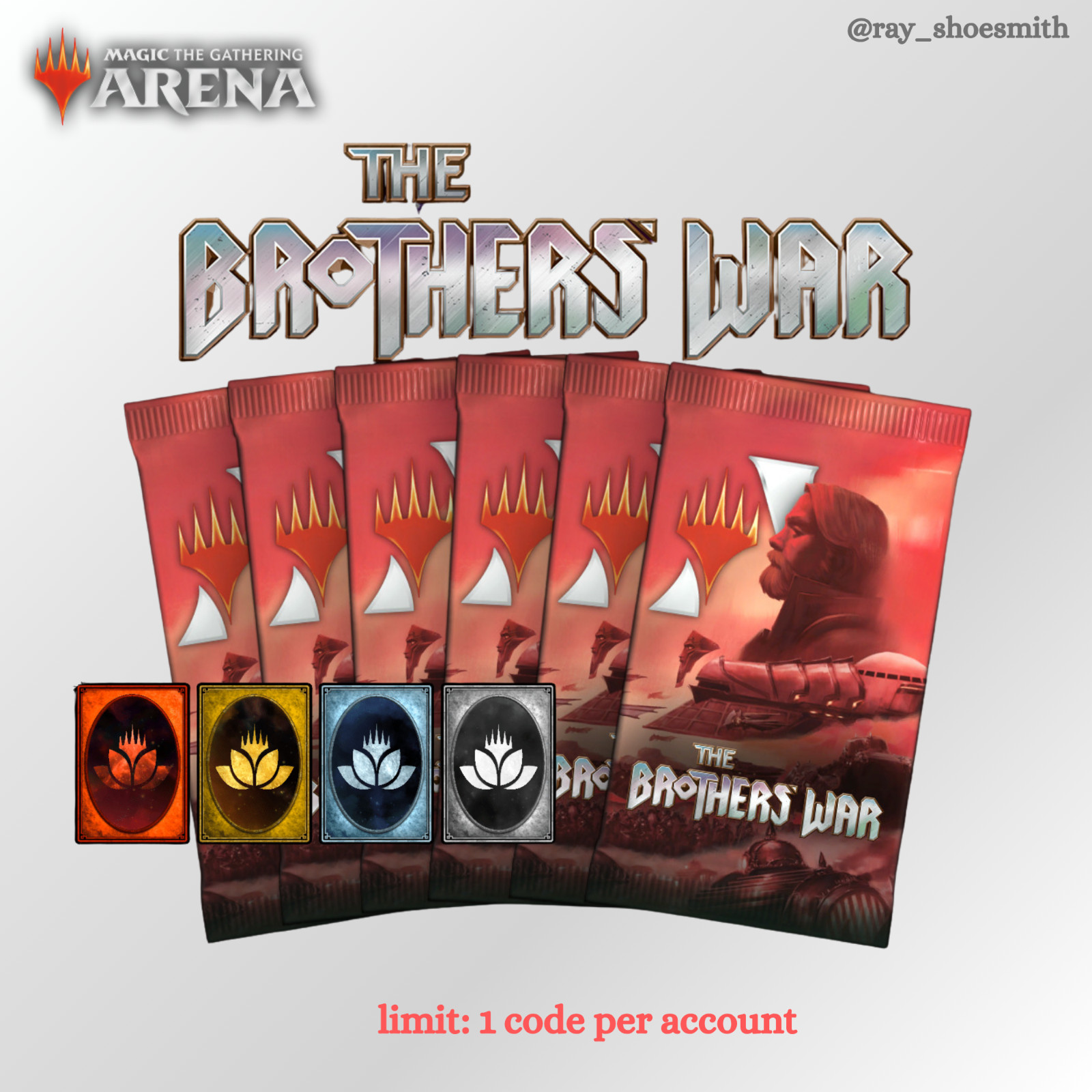 Magic Arena Code 6x The Brothers War booster