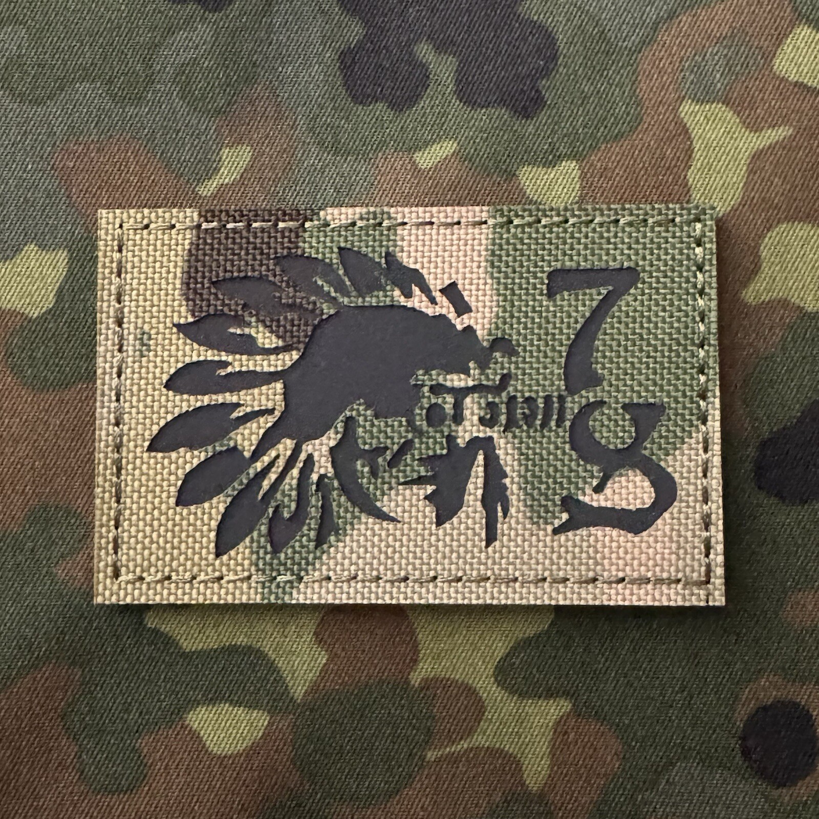 ONE7SIX REDMAN CAMO Laser-Cut REFLECTIVE Patch Hook/Loop GBRS SupDef FOG O7S