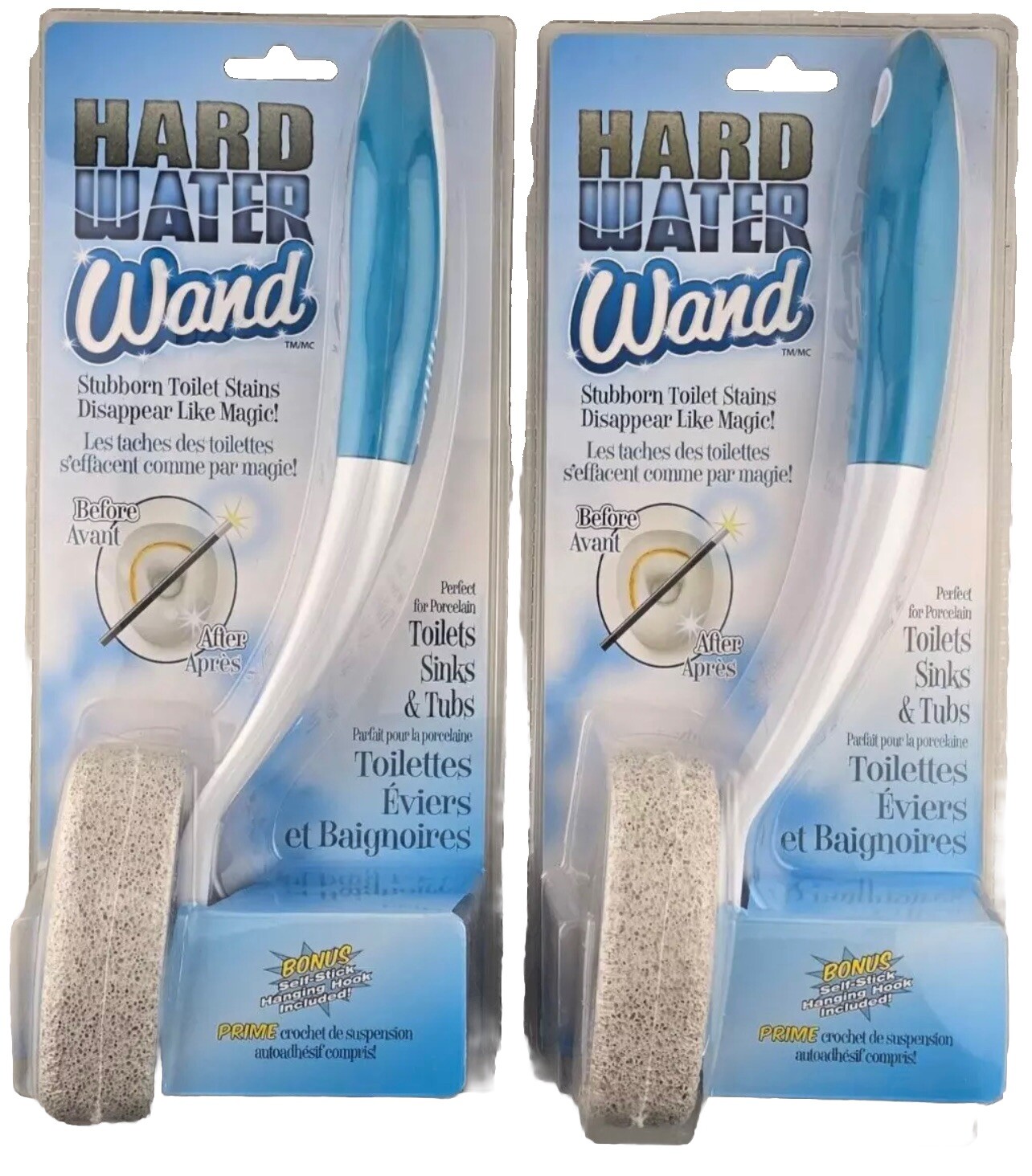 As Seen on TV Hard Water Wand with BONUS Self-Stick Hanging Hook Included 2pcs