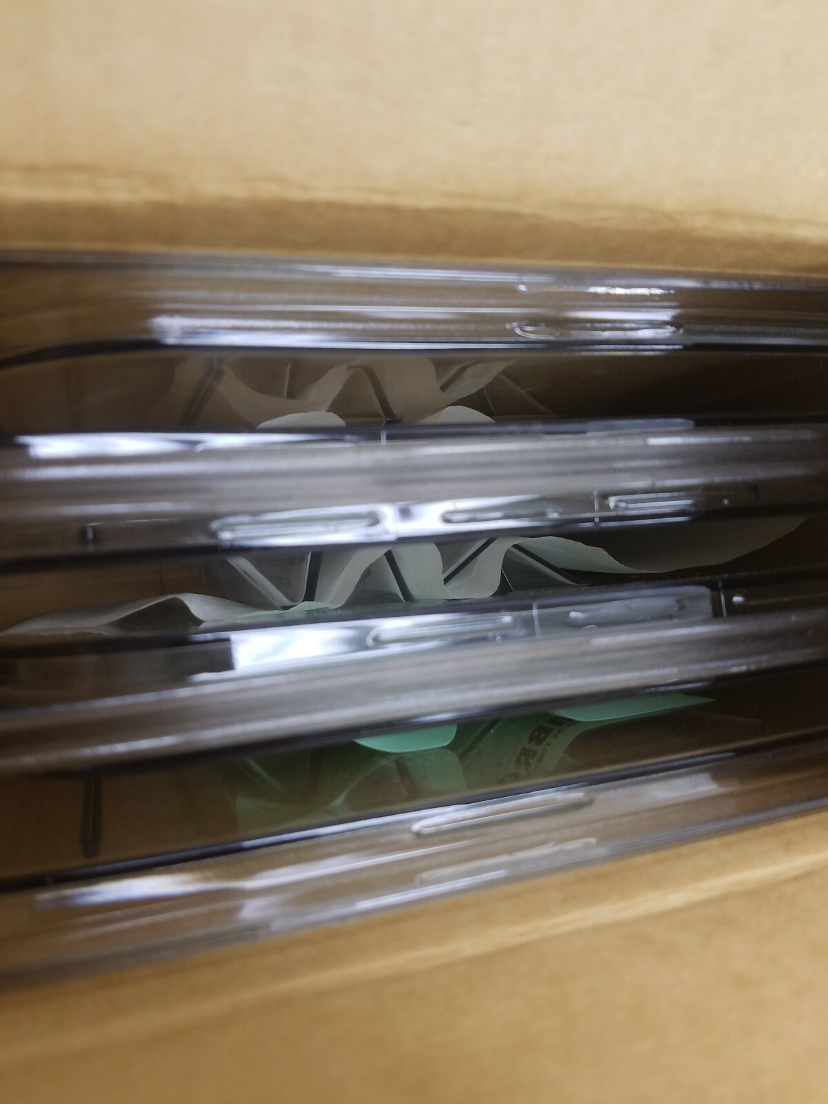 Box of 6 Cambro 20CWCH135 Clear Food Pan Cover 1/2 Size With Handle NOS
