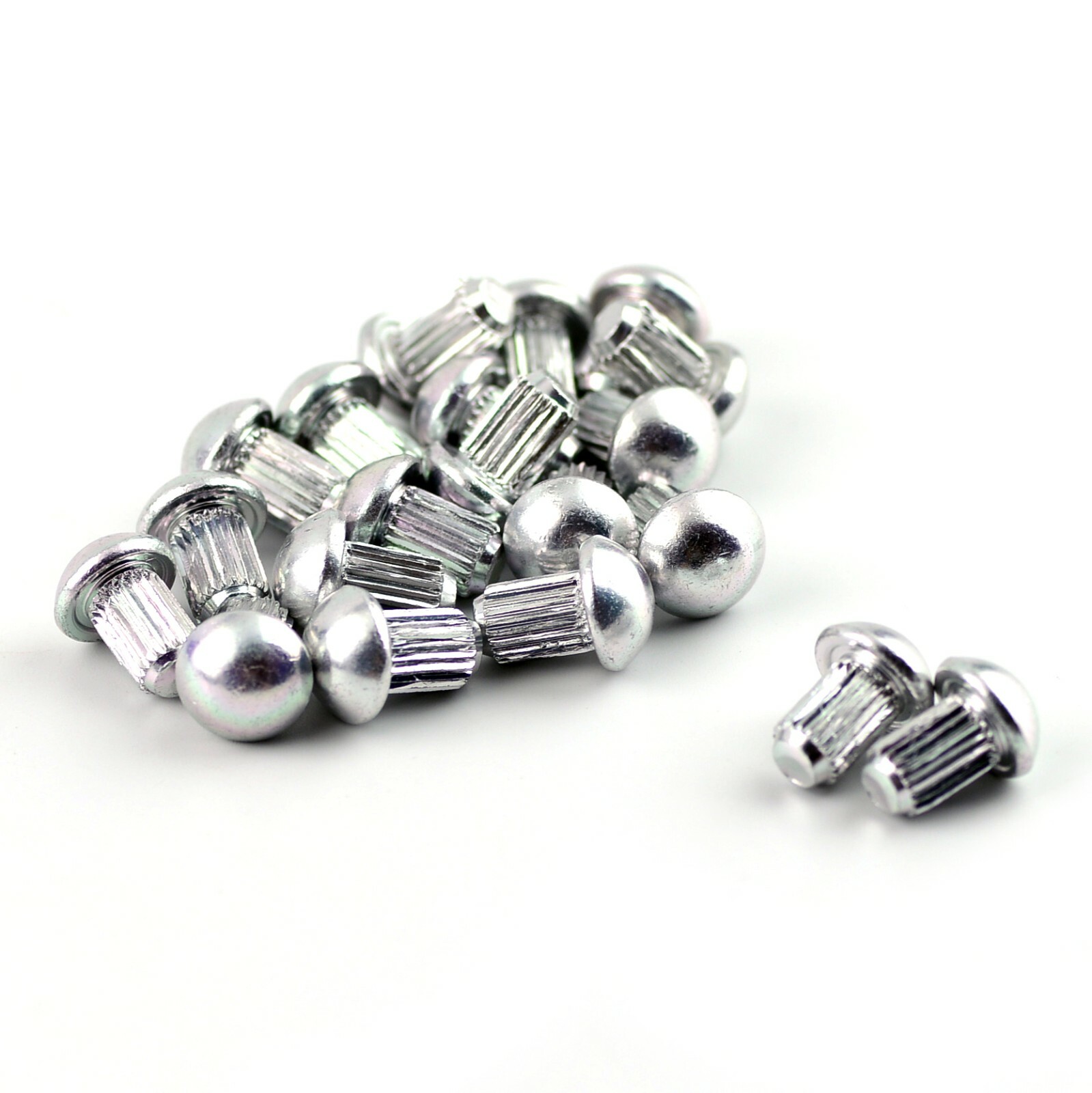 50pcs 12.3mm Wheel Rivets Rim Lip Nuts Replacement Decoration Aluminum Silver