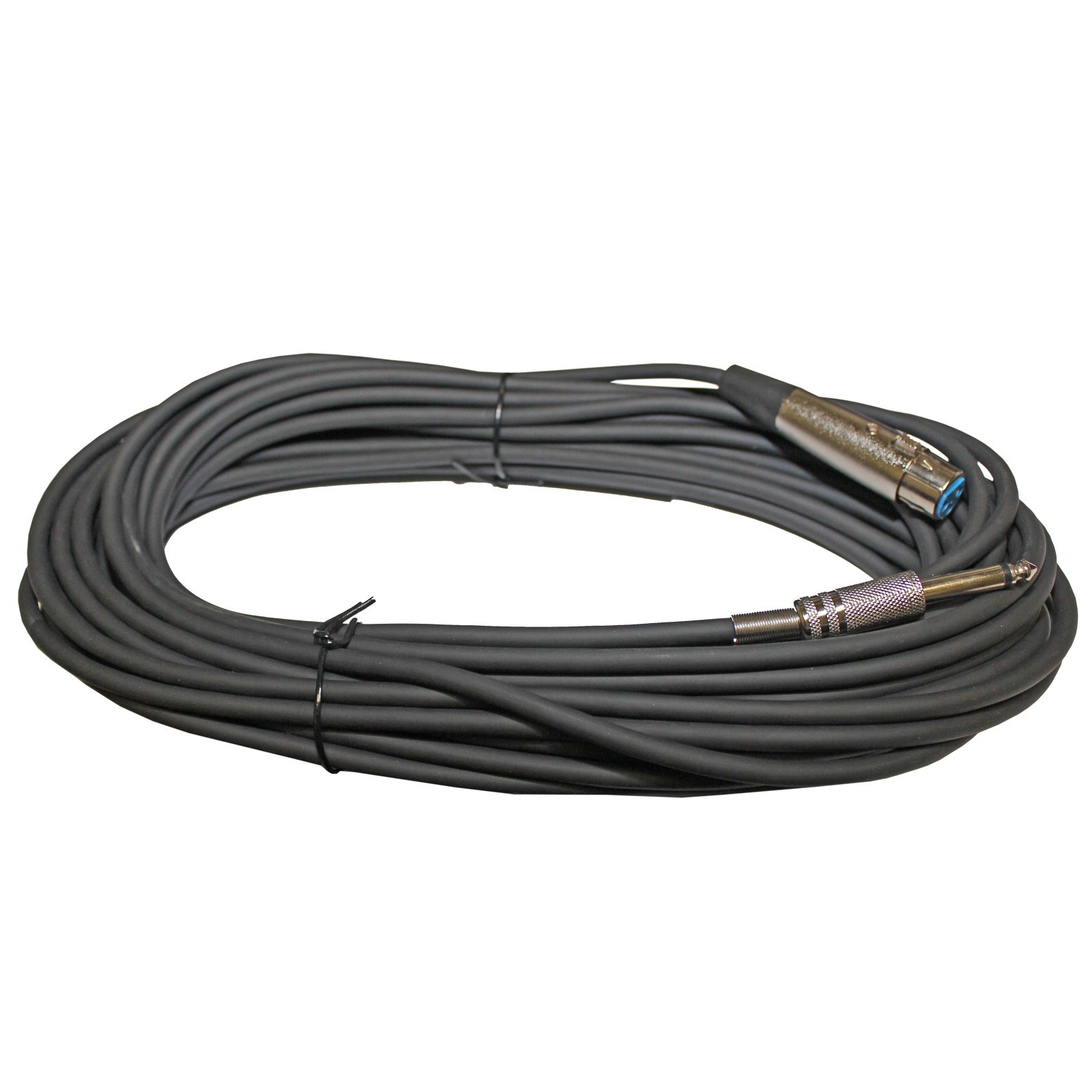 50 ft shielded 3 pin XLR female to 1/4 mono TS plug male microphone mic cable