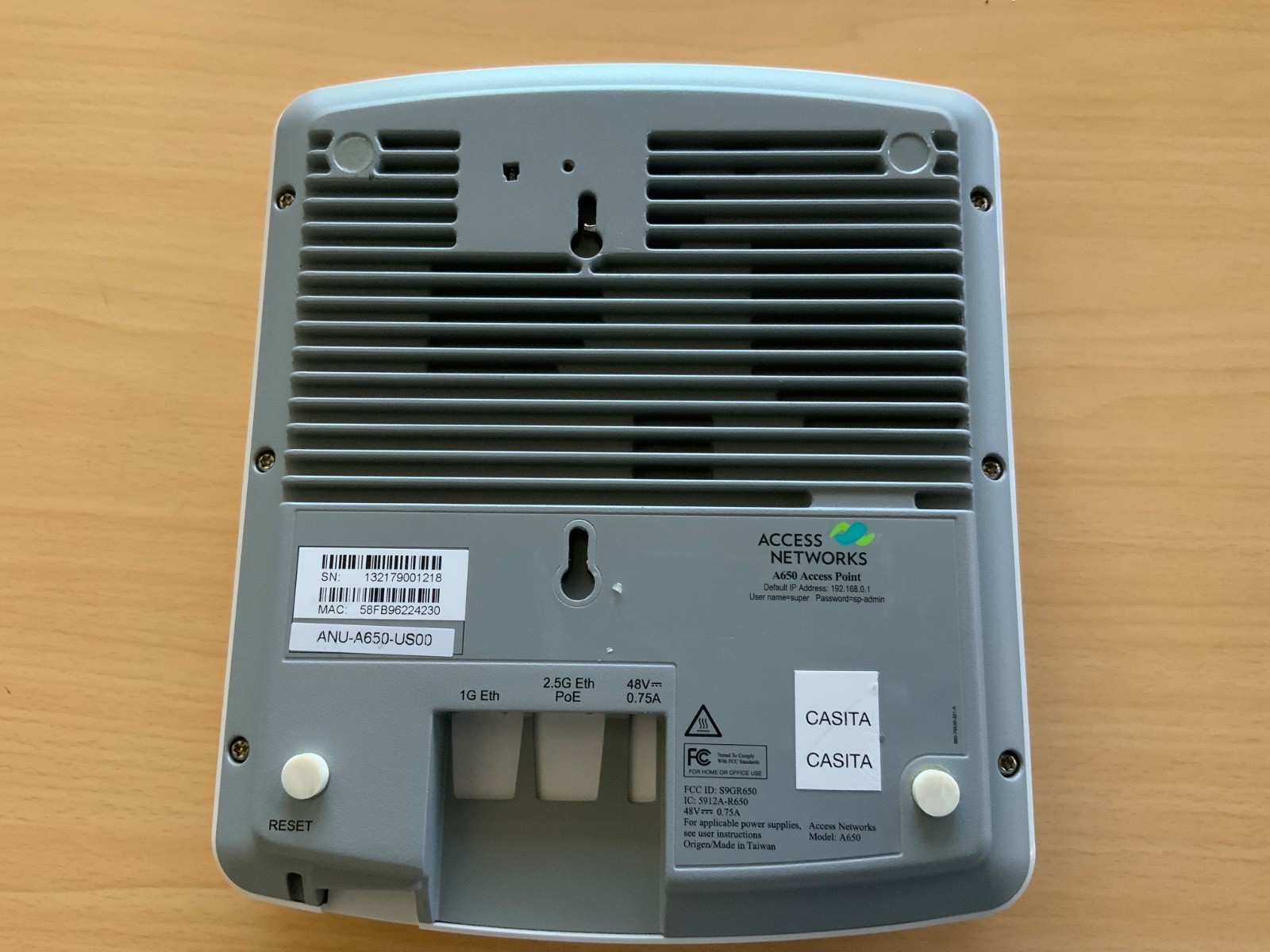 USED - Access Networks A650 Unleashed Wi-Fi 6 Indoor Access Point