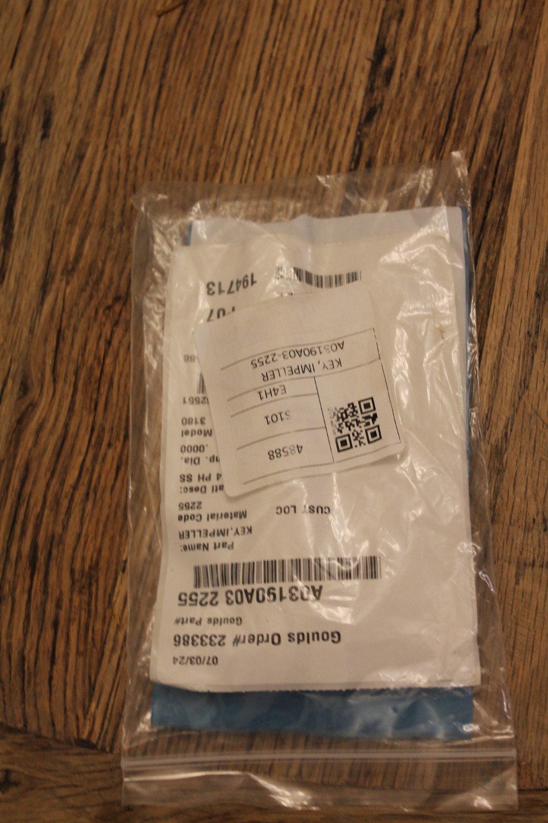 goulds pump impeller key A03190a03-2255
