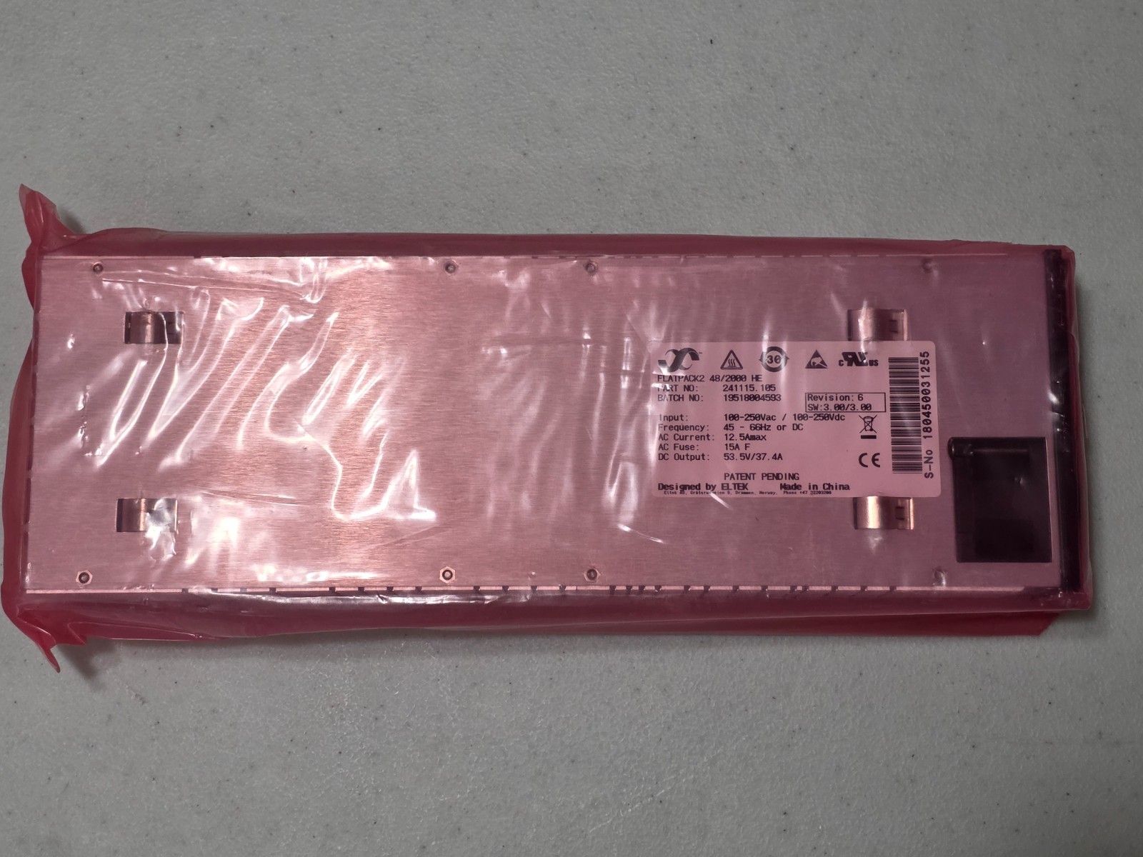 ELTEK 241115.105 FLATPACK2 48/2000 HE RECTIFIER MODULE