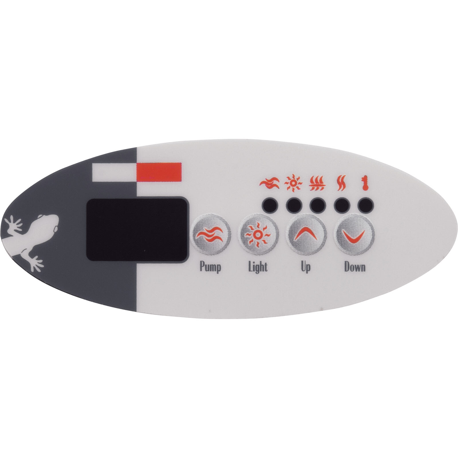 Overlay, Gecko TSC-9-GE1, 4 Button, P1, Light