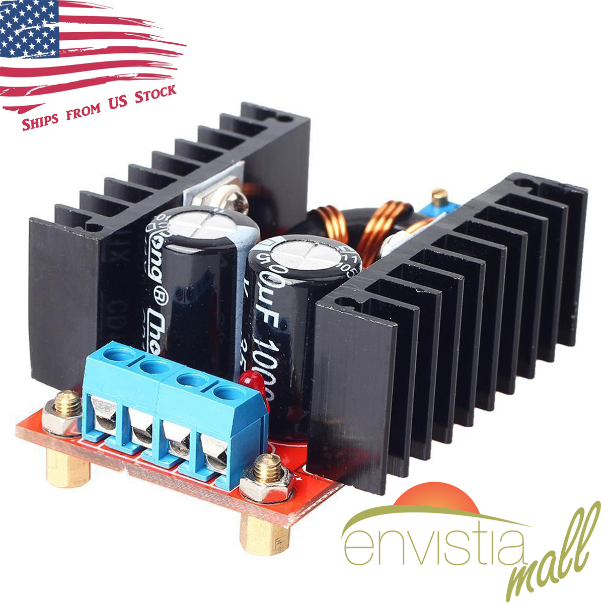 150W DC-DC Step Up Boost Converter Power Supply Module 10-32V to 12-35V 6A Out