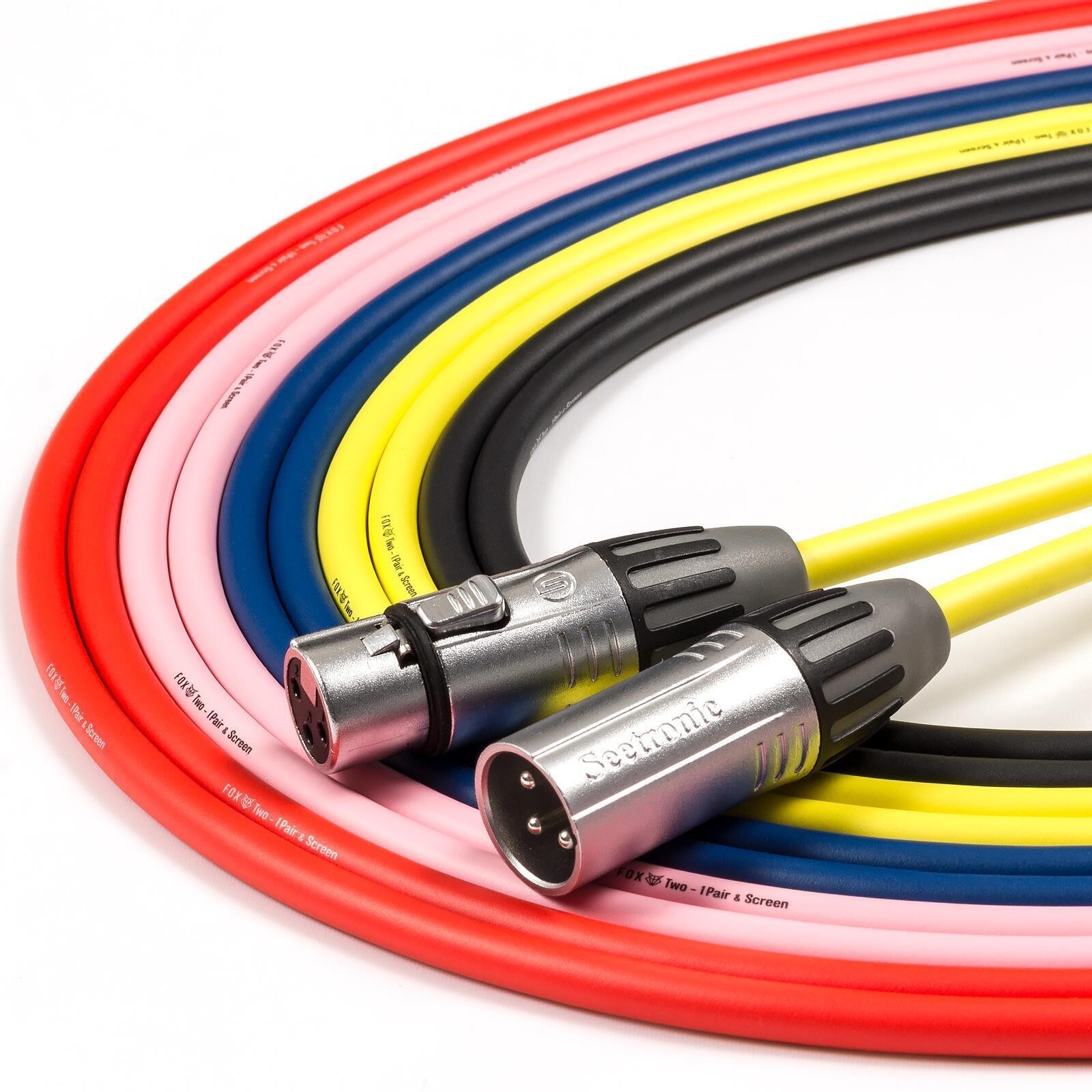 Tourgrade Female to Male XLR Lead. foxTWO Cable. Balanced, Mic, Active Speaker