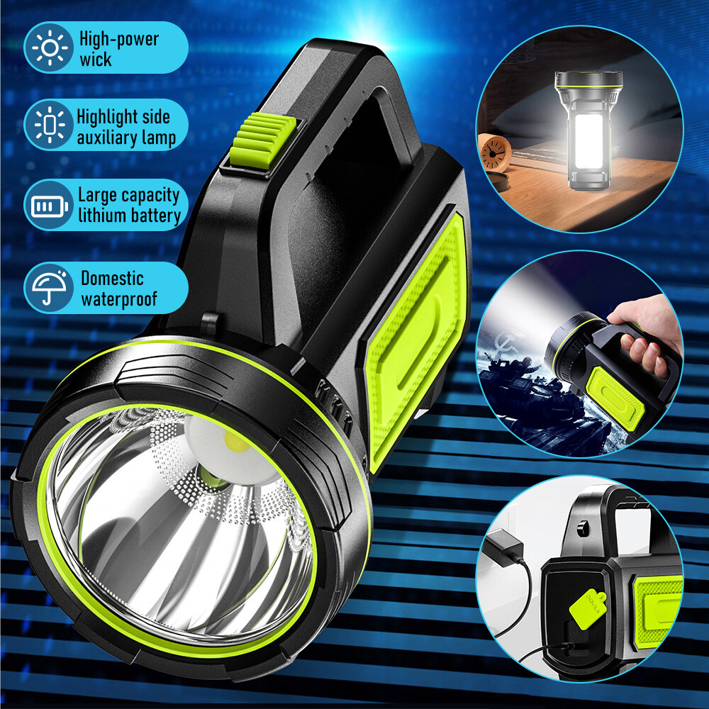 200000 Lumen Super Bright LED Tactical Flashlight Rechargeable LED Work Lights