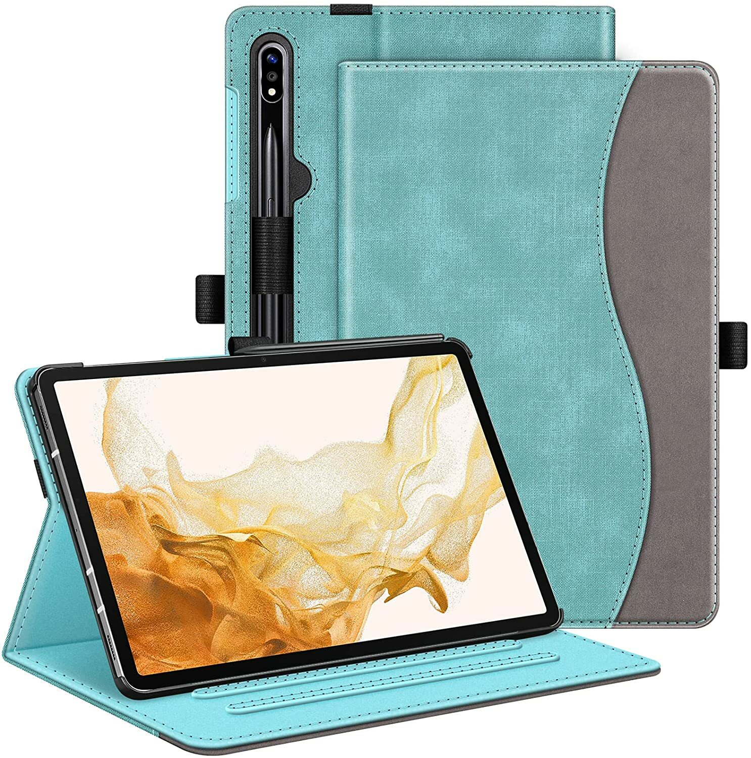 Case for Samsung Galaxy Tab S8 Plus/S7 Plus/S7 FE Multi-Angle Protective Cover