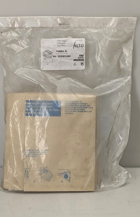 Pack of 5 Clarke/Alto WAP 10 Gallon Vacuum Filter Bags/Sac For Turbo 302001492