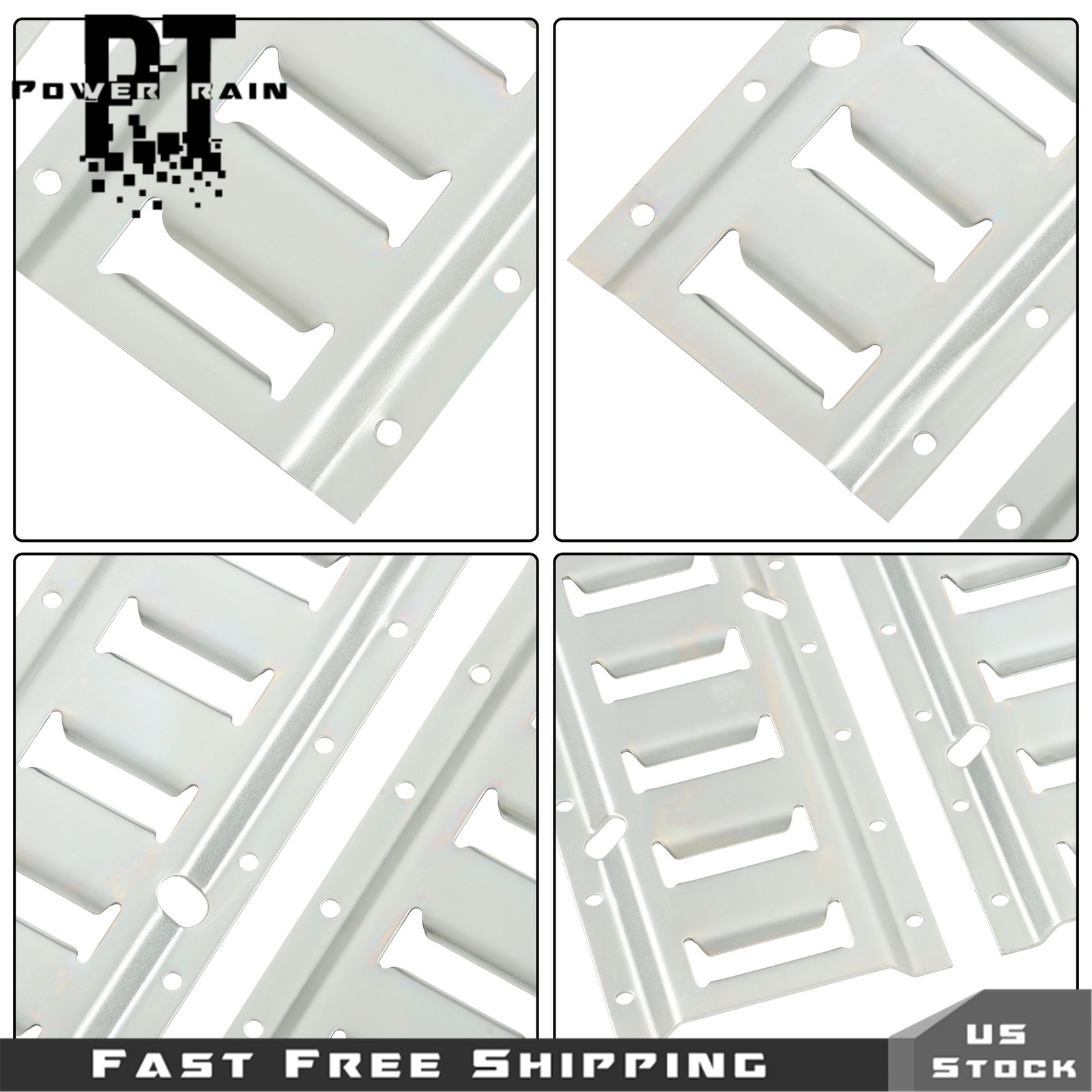 Fit For Garages Trailers E Track Tie Down Rail Kit 8× 2' E-Track Bar Rails